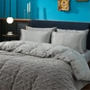 image:imageBedsure Satin Pillowcase for Hair and Skin Queen Silver Grey amp Fleece Throw Blanket for Sofa and Bed Black