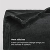 image:imageBedsure Satin Pillowcase for Hair and Skin Queen Silver Grey amp Fleece Throw Blanket for Sofa and Bed Black