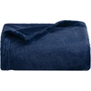 image:imageBedsure Satin Pillowcase for Hair and Skin Queen Silver Grey amp Fleece Throw Blanket for Sofa and Bed Navy Blue
