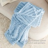 image:imageBedsure Sea Blue Fleece Blanket amp Throw Pillow Covers Sea Blue