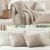 image:imageBedsure Linen Fleece Blanket amp Throw Pillow Covers Line
