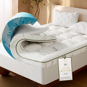 image:imageBedsure 2in1 Mattress Topper 5 Inch King Size Memory Foam Mattress Topper 3 Inch Memory Foam  2 Inch Viscose Made from Bamboo Mattress Topper Pad Flippable Memory Foam with Dual Comfort WhiteWhite