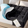 image:imageBedsure DualLayer 5 Inch Memory Foam Mattress Topper Twin XL 3 Inch Memory Foam  2 Inch Viscose Made from Bamboo Mattress Topper Pad Cover Breathable amp Pressure Relief BlackBlack