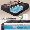 image:imageBedsure DualLayer 5 Inch Memory Foam Mattress Topper Twin XL 3 Inch Memory Foam  2 Inch Viscose Made from Bamboo Mattress Topper Pad Cover Breathable amp Pressure Relief BlackBlack