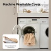image:imageBedsure ComfyFleece XL Dog Bed Extra Large Crate Pillow 41x27 Sandy Beige  Aesthetic Crate Bed for Balanced Support Cute Chopped Foam Pad with Removable Washable Cover NonSlip Waterproof Cozy Pet MatSandy Beige