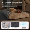 image:imageBedsure ComfyFleece XL Dog Bed Extra Large Crate Pillow 41x27 Sandy Beige  Aesthetic Crate Bed for Balanced Support Cute Chopped Foam Pad with Removable Washable Cover NonSlip Waterproof Cozy Pet MatCream