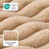 image:imageBedsure ComfyFleece XL Dog Bed Extra Large Crate Pillow 41x27 Sandy Beige  Aesthetic Crate Bed for Balanced Support Cute Chopped Foam Pad with Removable Washable Cover NonSlip Waterproof Cozy Pet MatSandy Beige