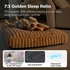 image:imageBedsure ComfyFleece XL Dog Bed Extra Large Crate Pillow 41x27 Sandy Beige  Aesthetic Crate Bed for Balanced Support Cute Chopped Foam Pad with Removable Washable Cover NonSlip Waterproof Cozy Pet MatSandy Beige