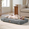 image:imageBedsure ComfyFleece XL Dog Bed Extra Large Crate Pillow 41x27 Sandy Beige  Aesthetic Crate Bed for Balanced Support Cute Chopped Foam Pad with Removable Washable Cover NonSlip Waterproof Cozy Pet MatGrey