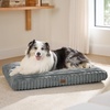 image:imageBedsure ComfyFleece XL Dog Bed Extra Large Crate Pillow 41x27 Sandy Beige  Aesthetic Crate Bed for Balanced Support Cute Chopped Foam Pad with Removable Washable Cover NonSlip Waterproof Cozy Pet MatGrey