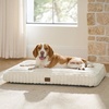 image:imageBedsure ComfyFleece XL Dog Bed Extra Large Crate Pillow 41x27 Sandy Beige  Aesthetic Crate Bed for Balanced Support Cute Chopped Foam Pad with Removable Washable Cover NonSlip Waterproof Cozy Pet MatCream
