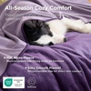 image:imageBedsure Waterproof Blanket for Bed Queen Size 86x90 Soft Flannel Fleece Leakproof Throw Blanket Couch Cover Protector for Large Dogs Pet for Camping Travel GreyEggplant