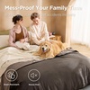 image:imageBedsure Waterproof Blanket for Bed Queen Size 86x90 Soft Flannel Fleece Leakproof Throw Blanket Couch Cover Protector for Large Dogs Pet for Camping Travel GreyCoffee Brown