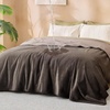 image:imageBedsure Waterproof Blanket for Bed Queen Size 86x90 Soft Flannel Fleece Leakproof Throw Blanket Couch Cover Protector for Large Dogs Pet for Camping Travel GreyCoffee Brown