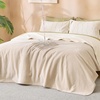 image:imageBedsure Waterproof Blanket for Bed Queen Size 86x90 Soft Flannel Fleece Leakproof Throw Blanket Couch Cover Protector for Large Dogs Pet for Camping Travel GreyCream