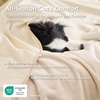 image:imageBedsure Waterproof Blanket for Bed Queen Size 86x90 Soft Flannel Fleece Leakproof Throw Blanket Couch Cover Protector for Large Dogs Pet for Camping Travel GreyCream