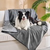 image:imageBedsure Waterproof Blanket for Bed Queen Size 86x90 Soft Flannel Fleece Leakproof Throw Blanket Couch Cover Protector for Large Dogs Pet for Camping Travel GreyGrey