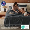 image:imageBedsure 100 GOTS Certified Organic Cotton Sheets California King Sheet Sets 17 Deep Pocket Bedsheets with Corner Straps EcoFriendly Soft amp Luxury PureWoven Cotton Hotel Bedding 4PCS Navy07  Charcoal