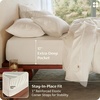image:imageBedsure 100 GOTS Certified Organic Cotton Sheets California King Sheet Sets 17 Deep Pocket Bedsheets with Corner Straps EcoFriendly Soft amp Luxury PureWoven Cotton Hotel Bedding 4PCS Navy02  Ivory