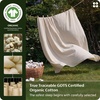 image:imageBedsure 100 GOTS Certified Organic Cotton Sheets California King Sheet Sets 17 Deep Pocket Bedsheets with Corner Straps EcoFriendly Soft amp Luxury PureWoven Cotton Hotel Bedding 4PCS Navy03  Linen