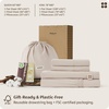image:imageBedsure 100 GOTS Certified Organic Cotton Sheets California King Sheet Sets 17 Deep Pocket Bedsheets with Corner Straps EcoFriendly Soft amp Luxury PureWoven Cotton Hotel Bedding 4PCS Navy03  Linen