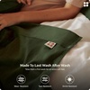 image:imageBedsure 100 GOTS Certified Organic Cotton Sheets California King Sheet Sets 17 Deep Pocket Bedsheets with Corner Straps EcoFriendly Soft amp Luxury PureWoven Cotton Hotel Bedding 4PCS Navy05  Olive Green