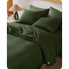 image:imageBedsure 100 GOTS Certified Organic Cotton Sheets California King Sheet Sets 17 Deep Pocket Bedsheets with Corner Straps EcoFriendly Soft amp Luxury PureWoven Cotton Hotel Bedding 4PCS Navy05  Olive Green