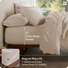 image:imageBedsure 100 GOTS Certified Organic Cotton Sheets California King Sheet Sets 17 Deep Pocket Bedsheets with Corner Straps EcoFriendly Soft amp Luxury PureWoven Cotton Hotel Bedding 4PCS Navy03  Linen