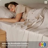 image:imageBedsure 100 GOTS Certified Organic Cotton Sheets California King Sheet Sets 17 Deep Pocket Bedsheets with Corner Straps EcoFriendly Soft amp Luxury PureWoven Cotton Hotel Bedding 4PCS Navy03  Linen