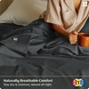 image:imageBedsure 100 GOTS Certified Organic Cotton Sheets California King Sheet Sets 17 Deep Pocket Bedsheets with Corner Straps EcoFriendly Soft amp Luxury PureWoven Cotton Hotel Bedding 4PCS Navy07  Charcoal