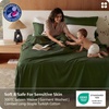 image:imageBedsure 100 GOTS Certified Organic Cotton Sheets California King Sheet Sets 17 Deep Pocket Bedsheets with Corner Straps EcoFriendly Soft amp Luxury PureWoven Cotton Hotel Bedding 4PCS Navy05  Olive Green