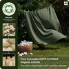 image:imageBedsure 100 GOTS Certified Organic Cotton Sheets California King Sheet Sets 17 Deep Pocket Bedsheets with Corner Straps EcoFriendly Soft amp Luxury PureWoven Cotton Hotel Bedding 4PCS Navy05  Olive Green