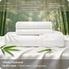 image:imageBedsure 3PCS 100 Organically Grown Bamboo Viscose Fitted Sheet Queen  No Flat Sheet Cooling Fitted Sheet Set for Hot Sleepers Silky Soft PureWoven 18 Deep Pocket with Corner Straps White01  White