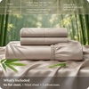 image:imageBedsure 3PCS 100 Organically Grown Bamboo Viscose Fitted Sheet Queen  No Flat Sheet Cooling Fitted Sheet Set for Hot Sleepers Silky Soft PureWoven 18 Deep Pocket with Corner Straps White03  Light Brown