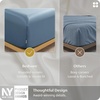 image:imageBedsure 3PCS 100 Organically Grown Bamboo Viscose Fitted Sheet Queen  No Flat Sheet Cooling Fitted Sheet Set for Hot Sleepers Silky Soft PureWoven 18 Deep Pocket with Corner Straps White04  Mineral Blue