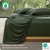 image:imageBedsure 3PCS 100 Organically Grown Bamboo Viscose Fitted Sheet Queen  No Flat Sheet Cooling Fitted Sheet Set for Hot Sleepers Silky Soft PureWoven 18 Deep Pocket with Corner Straps White05  Olive Green