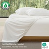 image:imageBedsure 3PCS 100 Organically Grown Bamboo Viscose Fitted Sheet Queen  No Flat Sheet Cooling Fitted Sheet Set for Hot Sleepers Silky Soft PureWoven 18 Deep Pocket with Corner Straps White01  White