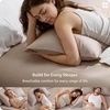image:imageBedsure 3PCS 100 Organically Grown Bamboo Viscose Fitted Sheet Queen  No Flat Sheet Cooling Fitted Sheet Set for Hot Sleepers Silky Soft PureWoven 18 Deep Pocket with Corner Straps White03  Light Brown