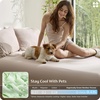 image:imageBedsure 3PCS 100 Organically Grown Bamboo Viscose Fitted Sheet Queen  No Flat Sheet Cooling Fitted Sheet Set for Hot Sleepers Silky Soft PureWoven 18 Deep Pocket with Corner Straps White03  Light Brown