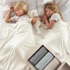 image:imageBedsure Celestial Blue Cooling Blanket for Hot Sleepers  Summer Cold Throw Blanket for Bed ArcChill Lightweight Summer Bedding Cool Thin Ice Cold Throws with Rayon Derived from Bamboo 50x7010 Off White
