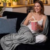 image:imageBedsure Celestial Blue Cooling Blanket for Hot Sleepers  Summer Cold Throw Blanket for Bed ArcChill Lightweight Summer Bedding Cool Thin Ice Cold Throws with Rayon Derived from Bamboo 50x7001 Dark Grey