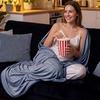 image:imageBedsure Celestial Blue Cooling Blanket for Hot Sleepers  Summer Cold Throw Blanket for Bed ArcChill Lightweight Summer Bedding Cool Thin Ice Cold Throws with Rayon Derived from Bamboo 50x7002 Navy