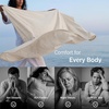 image:imageBedsure Celestial Blue Cooling Blanket for Hot Sleepers  Summer Cold Throw Blanket for Bed ArcChill Lightweight Summer Bedding Cool Thin Ice Cold Throws with Rayon Derived from Bamboo 50x7003 Oat Beige