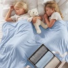 image:imageBedsure Celestial Blue Cooling Blanket for Hot Sleepers  Summer Cold Throw Blanket for Bed ArcChill Lightweight Summer Bedding Cool Thin Ice Cold Throws with Rayon Derived from Bamboo 50x7009 Light Blue