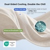 image:imageBedsure Celestial Blue Cooling Blanket for Hot Sleepers  Summer Cold Throw Blanket for Bed ArcChill Lightweight Summer Bedding Cool Thin Ice Cold Throws with Rayon Derived from Bamboo 50x7003 Oat Beige
