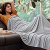 image:imageBedsure Celestial Blue Cooling Blanket for Hot Sleepers  Summer Cold Throw Blanket for Bed ArcChill Lightweight Summer Bedding Cool Thin Ice Cold Throws with Rayon Derived from Bamboo 50x7008 Light Grey