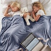 image:imageBedsure Celestial Blue Cooling Blanket for Hot Sleepers  Summer Cold Throw Blanket for Bed ArcChill Lightweight Summer Bedding Cool Thin Ice Cold Throws with Rayon Derived from Bamboo 50x7002 Navy