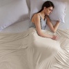 image:imageBedsure Celestial Blue Cooling Blanket for Hot Sleepers  Summer Cold Throw Blanket for Bed ArcChill Lightweight Summer Bedding Cool Thin Ice Cold Throws with Rayon Derived from Bamboo 50x7011 Beige