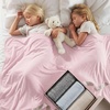 image:imageBedsure Celestial Blue Cooling Blanket for Hot Sleepers  Summer Cold Throw Blanket for Bed ArcChill Lightweight Summer Bedding Cool Thin Ice Cold Throws with Rayon Derived from Bamboo 50x7005 Pink