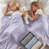 image:imageBedsure Celestial Blue Cooling Blanket for Hot Sleepers  Summer Cold Throw Blanket for Bed ArcChill Lightweight Summer Bedding Cool Thin Ice Cold Throws with Rayon Derived from Bamboo 50x7004 Lavender